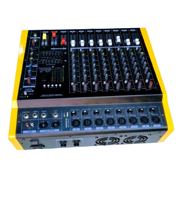 Omax PMX808DU 8 Channel Yellow Powered Mixer8 channel mixer