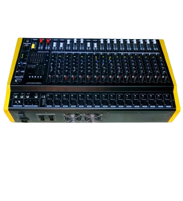 Omax PMX1608DU 16 Channel Yellow Powered Mixer16 channel powered mixer